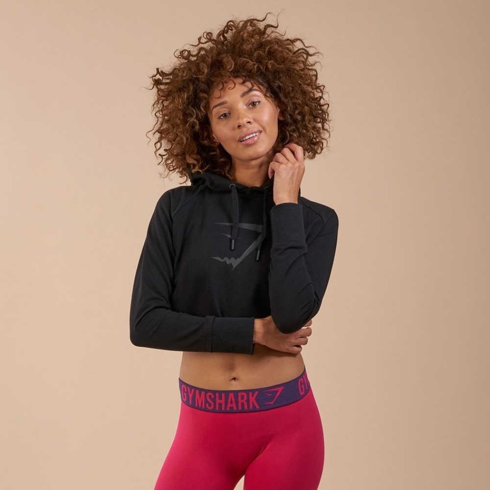 BNWT UNOPENED Gymshark Cropped Hoodie BLACK